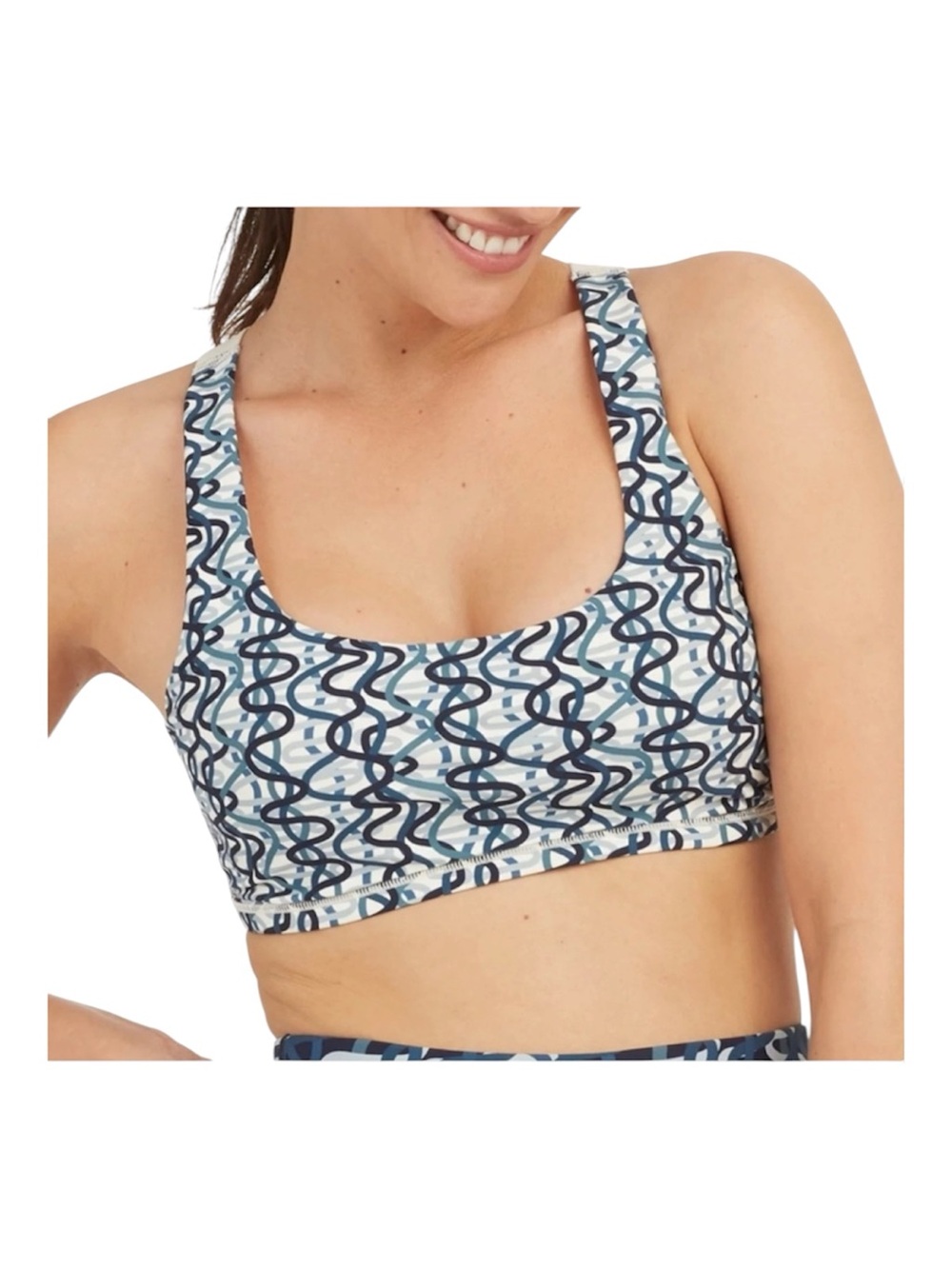 SPANX Making Waves White Low Impact Sports Bra Medium or XL